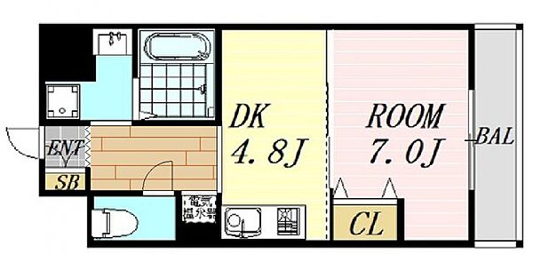 第17関根マンション ｜大阪府吹田市南金田2丁目(賃貸マンション1DK・5階・28.74㎡)の写真 その2