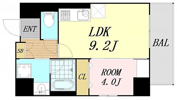 ラフィット松屋町 ｜大阪府大阪市中央区神崎町(賃貸マンション1LDK・3階・35.16㎡)の写真 その2