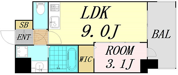 ミラージュパレス難波グランツ ｜大阪府大阪市浪速区桜川4丁目(賃貸マンション1LDK・8階・31.92㎡)の写真 その2