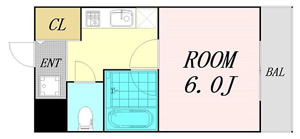 ウエストコート江坂 ｜大阪府吹田市江坂町2丁目(賃貸マンション1K・2階・20.00㎡)の写真 その2