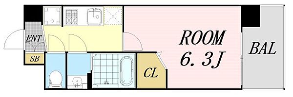 ファステート江坂ランウェイ ｜大阪府吹田市南吹田5丁目(賃貸マンション1K・2階・21.98㎡)の写真 その2