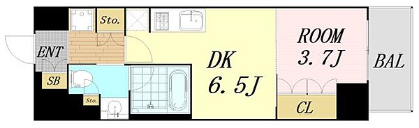 ザ・パークハビオ塚本 ｜大阪府大阪市淀川区塚本2丁目(賃貸マンション1DK・6階・28.47㎡)の写真 その2