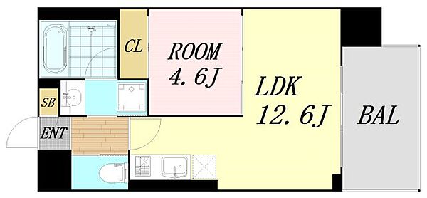 プレジオ弁天町 ｜大阪府大阪市港区弁天3丁目(賃貸マンション1LDK・15階・40.32㎡)の写真 その2