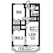 ユーミーボナールII 203 ｜ 栃木県佐野市高萩町502-2（賃貸マンション2LDK・2階・53.67㎡） その2