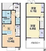 SUNNY RESIDENCE B 103 ｜ 栃木県栃木市沼和田町23-15（賃貸アパート2LDK・1階・54.83㎡） その2