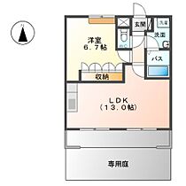 エルアールＢ 00103 ｜ 栃木県佐野市高萩町（賃貸アパート1LDK・1階・44.55㎡） その2