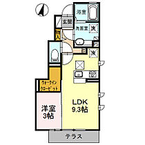 ボナールコート 101 ｜ 栃木県佐野市犬伏新町1298-3（賃貸アパート1LDK・1階・34.48㎡） その2