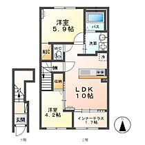 仮）シェルルスターテラス平柳町 202 ｜ 栃木県栃木市平柳町1丁目（賃貸アパート2LDK・2階・53.80㎡） その2