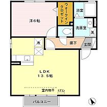 サンモールB 102 ｜ 栃木県栃木市都賀町合戦場1012-1（賃貸アパート1LDK・1階・45.45㎡） その2