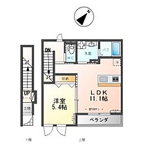 レジーナガーデン 202 ｜ 栃木県佐野市田沼町（賃貸アパート1LDK・2階・44.86㎡） その2