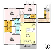 プランドールTN　I 202 ｜ 栃木県栃木市平柳町3丁目11-8（賃貸アパート3LDK・2階・68.22㎡） その2