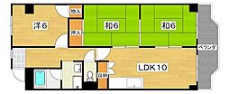 アメニティーコート 2LDKの間取図画像