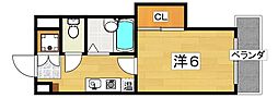 RiverEastKremlin 1Kの間取図画像