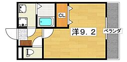 メゾンドアヴェル5 ワンルームの間取図画像