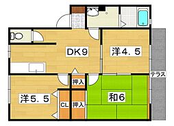 ハイランド栄 3DKの間取図画像