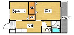 レジデンストモエ 2Kの間取図画像