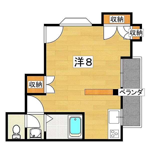 アクティハイム香里園 ｜大阪府寝屋川市田井西町(賃貸マンション1R・3階・25.00㎡)の写真 その2