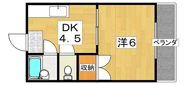 香里園パレスハイツ ｜大阪府寝屋川市田井町(賃貸マンション1DK・1階・23.00㎡)の写真 その2