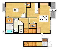 メゾン愛  ｜ 大阪府寝屋川市打上元町（賃貸アパート1LDK・2階・46.09㎡） その2