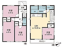 川崎市麻生区高石3丁目 中古戸建 4LDKの間取り