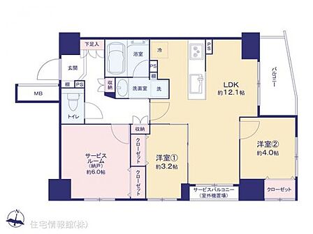 2LDK 間取り