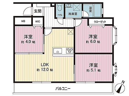 間取図です。図面と異なる場合は現況を優先させていただきます。