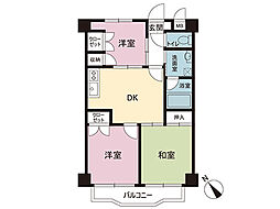 スカイハイツ橋本 3DKの間取図画像