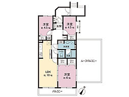 藤和東林間コープ2 3LDKの間取図画像