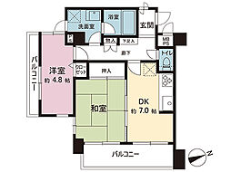 藤和相武台コープ 2DKの間取図画像