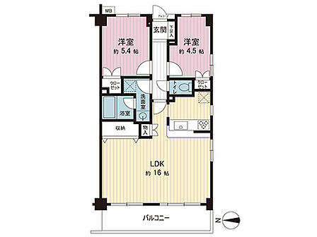 2LDK 間取り