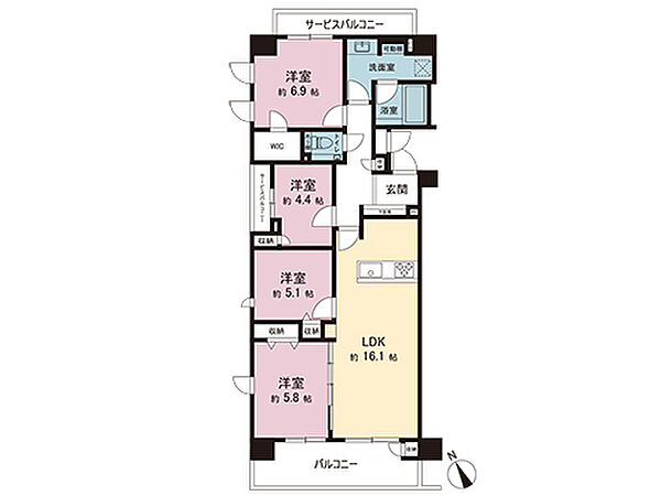間取りを拡大表示