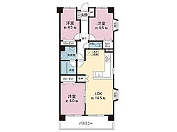 エレクティオン相模原15 3LDKの間取図画像