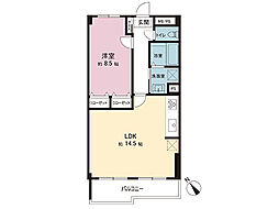 ライオンズマンション小田急相模原第6 1LDKの間取図画像