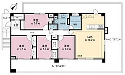 びゅうパルク湘南本鵠沼 4LDKの間取図画像