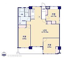 野庭団地634-2号棟 3LDKの間取図画像