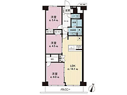 相模大野ハイライズ 3LDKの間取図画像