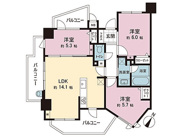 間取りを拡大表示