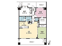 プリムローズ百草園 2SLDKの間取図画像