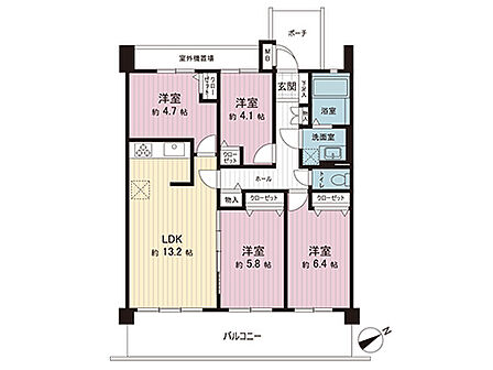4LDK 間取り