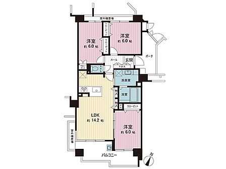 3LDK 間取り