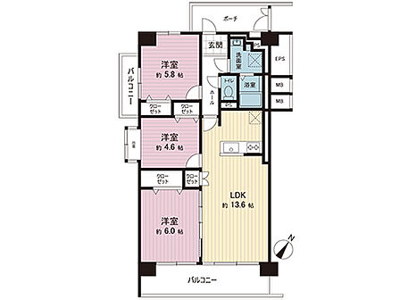 間取図です。図面と異なる場合は現況を優先させていただきます。