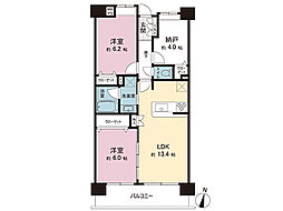 ライオンズマンション川越駅東 2SLDKの間取図画像
