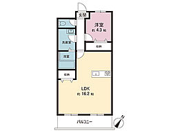 ライオンズマンション幸手 1LDKの間取図画像