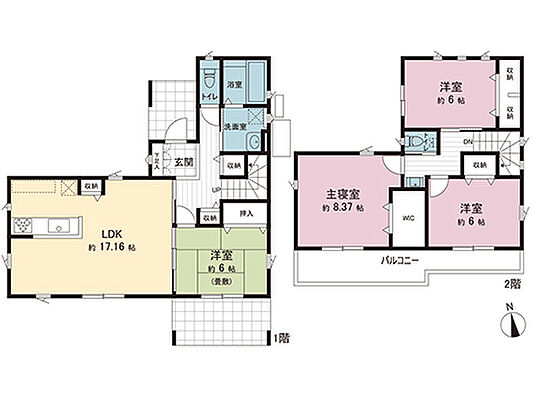 間取り 栃木市大宮町 戸建　12号棟