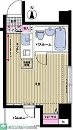フェニックス西新宿5丁目弐番館 3階ワンルームの間取り