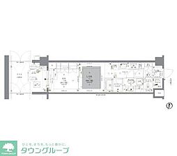 ドゥーエ早稲田 地下1階1LDKの間取り