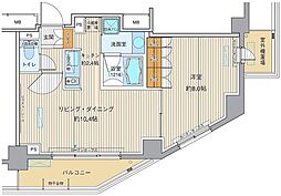 ヒューリックレジデンス茗荷谷 6階1LDKの間取り