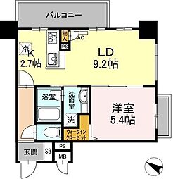 ハイムローゼVII 4階1LDKの間取り