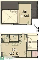 スタイルレジデンス中野 3階ワンルームの間取り