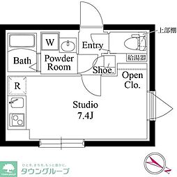 ルリアン西新宿 3階ワンルームの間取り